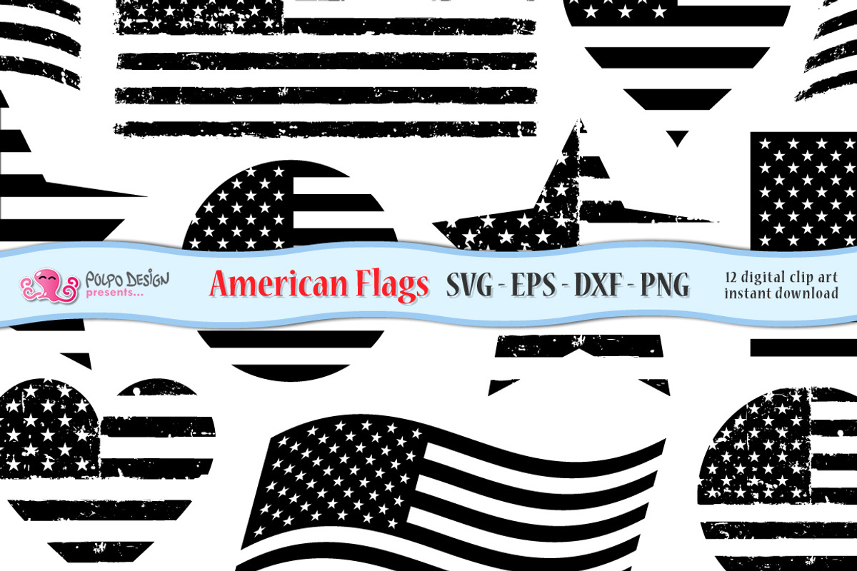 American flag SVG, an Object Graphic by PolpoDesign (Photo 1 of 5)