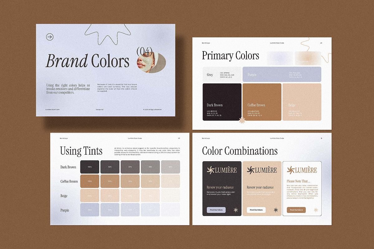 Lumière Branding Guidelines, a Branding & Logo Template by AndrewPixel (Photo 8 of 14)