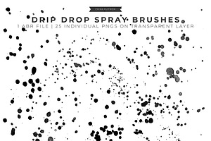 Drip Drop Spray Photoshop Brushes