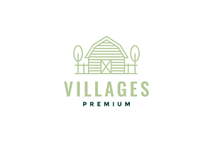 Farming house agriculture line logo, a Branding & Logo Template by devastd