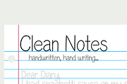 Clean Notes Font, a Handwritten Font by noonsun (Thumbnail 1 of 4)