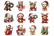 Christmas Bear Clipart, an Illustration by Design Market (Thumbnail 4 of 4)