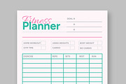 Fitness Planner for Daily Workout, a Stationery Template by ContestDesign (Thumbnail 2 of 3)