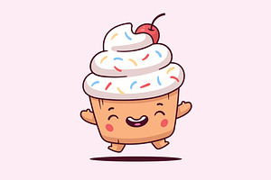 Happy Cupcake Kawaii