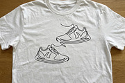 Athletic Running Shoes Line Art, an Object Illustration by Saba Vector (Thumbnail 2 of 3)
