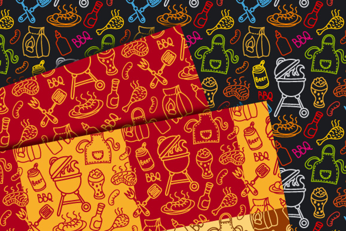 Barbecue Seamless Patterns, a Pattern Graphic by Oleg Tokarev Art (Photo 2 of 5)