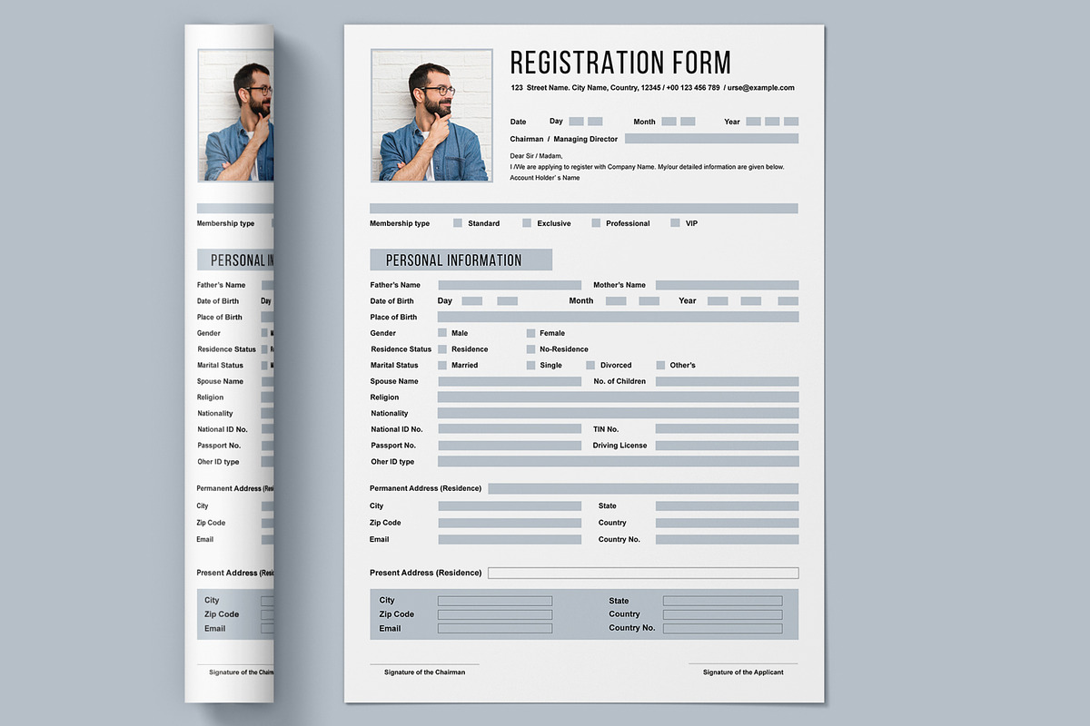 Registration Form Layout, a Stationery Template by ContestDesign (Photo 2 of 2)
