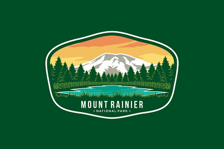 Mount Rainier National Park Logo, a Branding & Logo Template by swarnstudio
