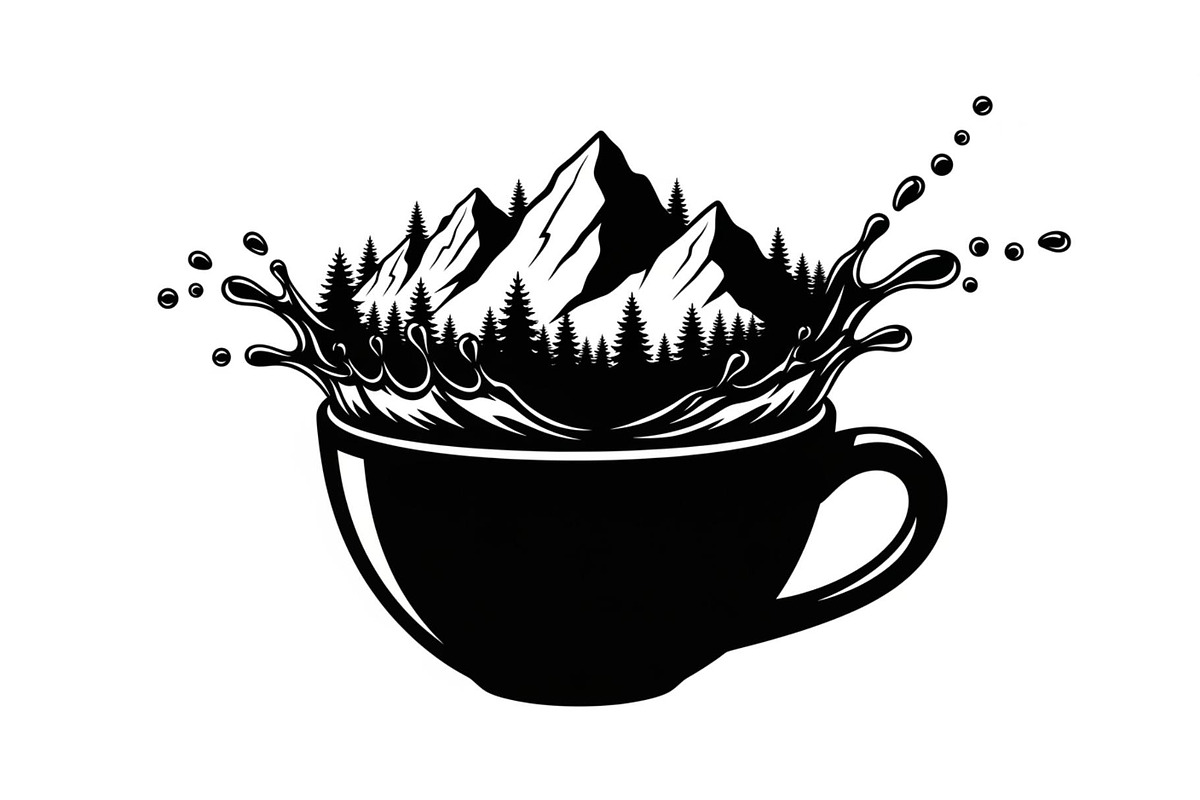 Mountain Coffee Cup Bundle, an Object Illustration by yasushie (Photo 3 of 31)