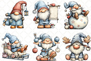 Whimsical Christmas Gnome Clipart, an Illustration by Black Bird Studio (Thumbnail 6 of 6)