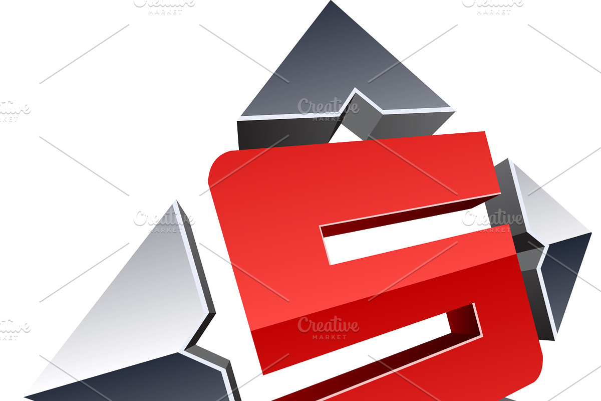 Creative abstract 3d alphabet preview 4