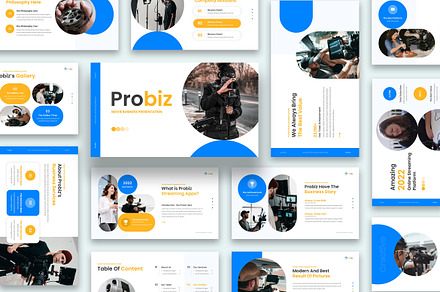 Probiz Broadcast Google Slides, a Presentation Template by kerismaker