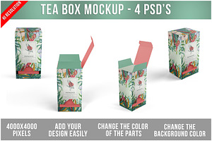 Tea Box Mockup PSD