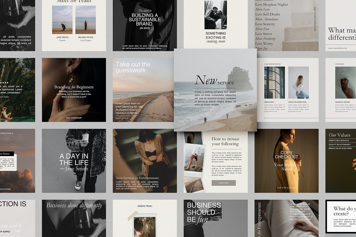 Aesthetic Social Media Templates pt2, a Social Media Template by Brand & Bloom
