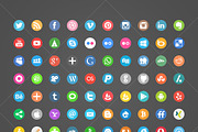 Ultimate Flat Social Icon Set, an Icon by azmind (Thumbnail 2 of 5)