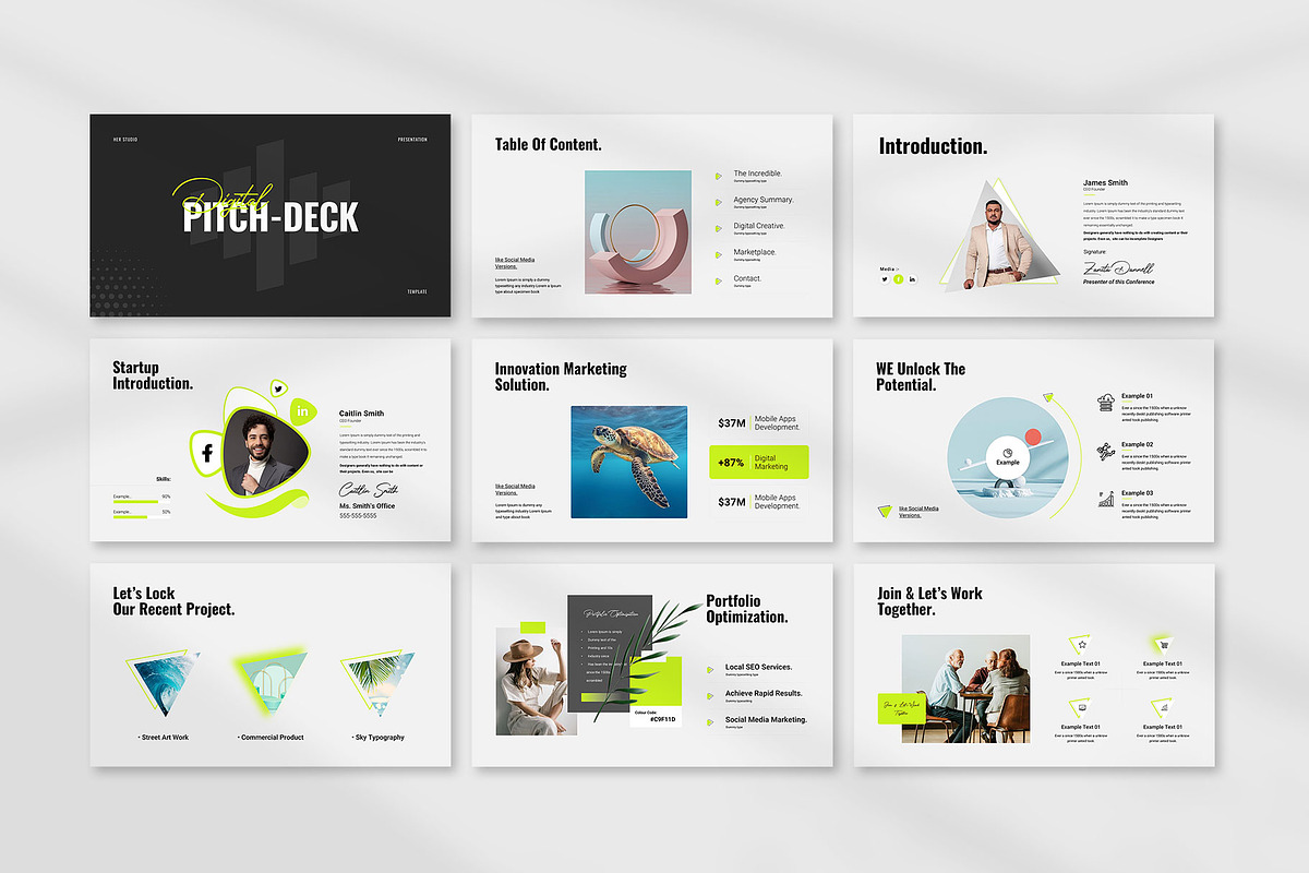 Digital Pitch Deck Presentation, a Presentation Template by KreateTribe (Photo 6 of 6)