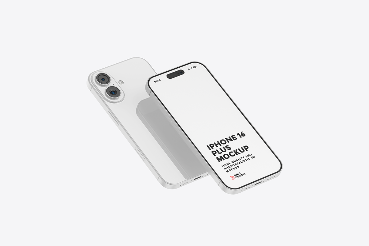 iPhone 16 Plus Mockup, an iPhone Mockup by UnicDesign (Photo 19 of 21)