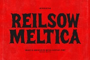 Reilsow Meltica Sharp Metal Font, a Sans Serif Font by Maulana Creative (Thumbnail 1 of 7)