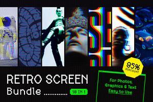 Retro Screen Effects Bundle, a Layer Style Add-On by pixelbuddha.net