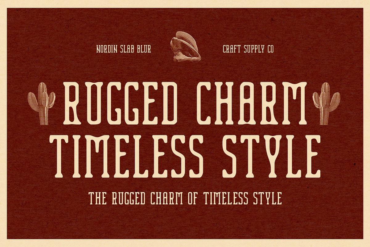 Nordin Slab Blur, a Slab Serif Font by Craft Supply Co. (Photo 3 of 8)