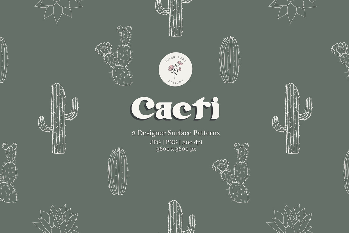 Cacti Surface Patten, a Pattern Graphic by Quinn Lane Designs (Photo 1 of 6)