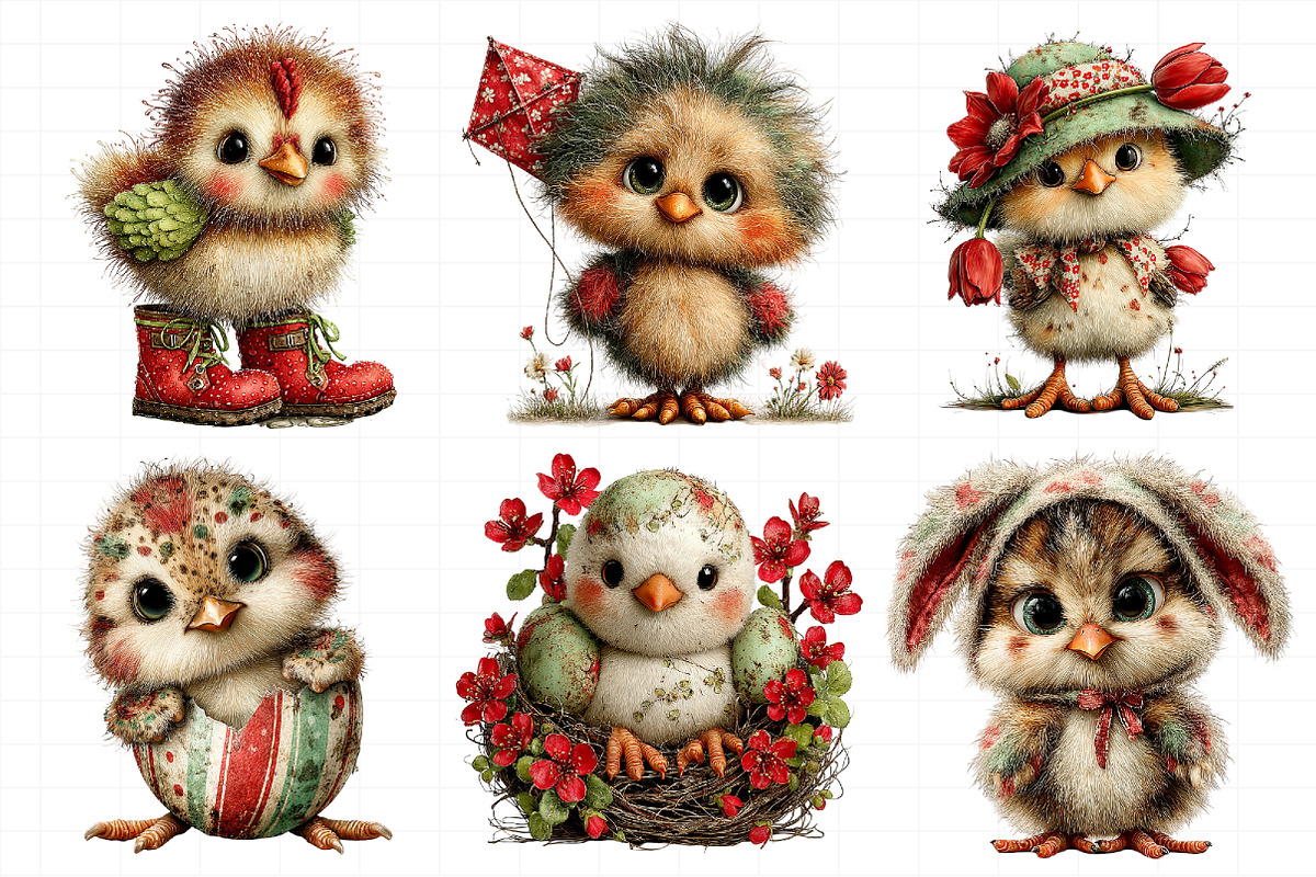 Whimsical Easter Birds Clipart, an Illustration by Daily.Designs (Photo 6 of 8)
