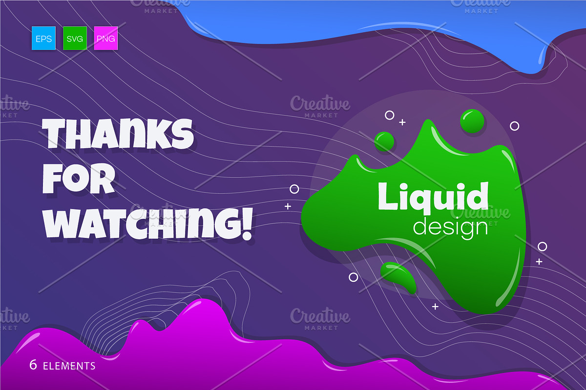 Set of colored bubbles. Art shapes., a Decorative Illustration by KENO Mascots (Photo 3 of 3)