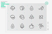 Minimal Food Icons, an Outline Icon by Vineta Rendon (Thumbnail 1 of 9)