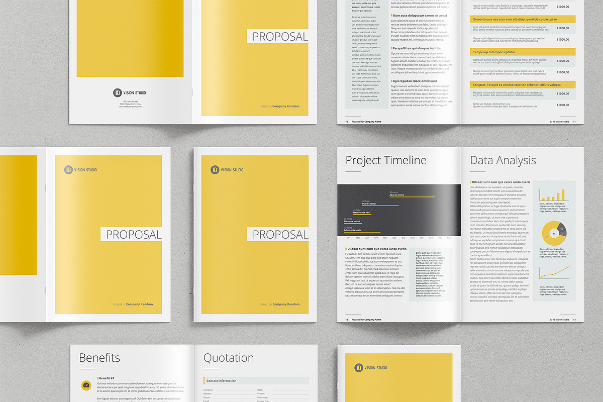 Minimal Proposal Canva InDesign, a Brochure Template by ID Vision Studio (Photo 3 of 16)