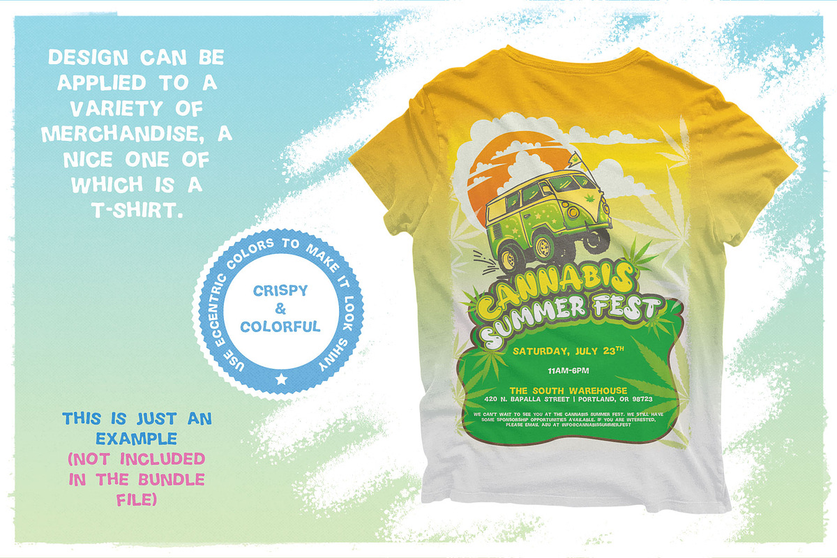 Cannabis Summer Fest Flyer & Poster, a Flyer Template by The Design For Co. (Photo 3 of 3)