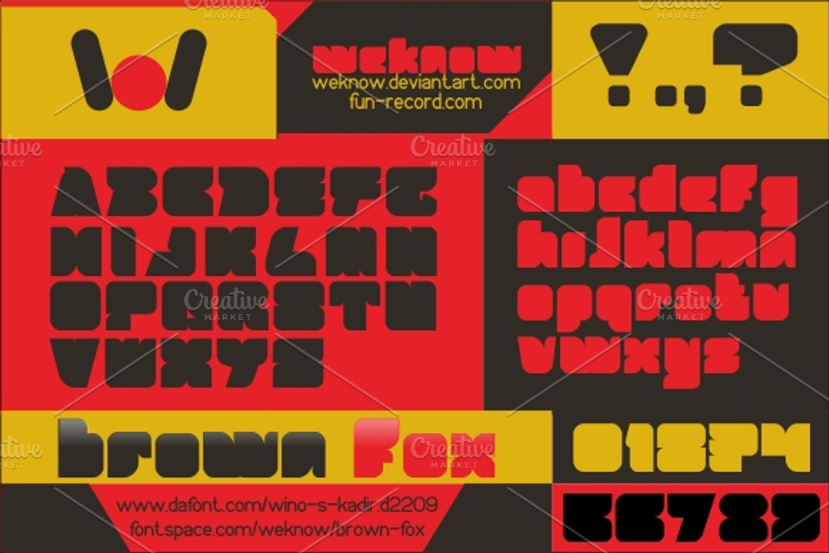 brown fox font