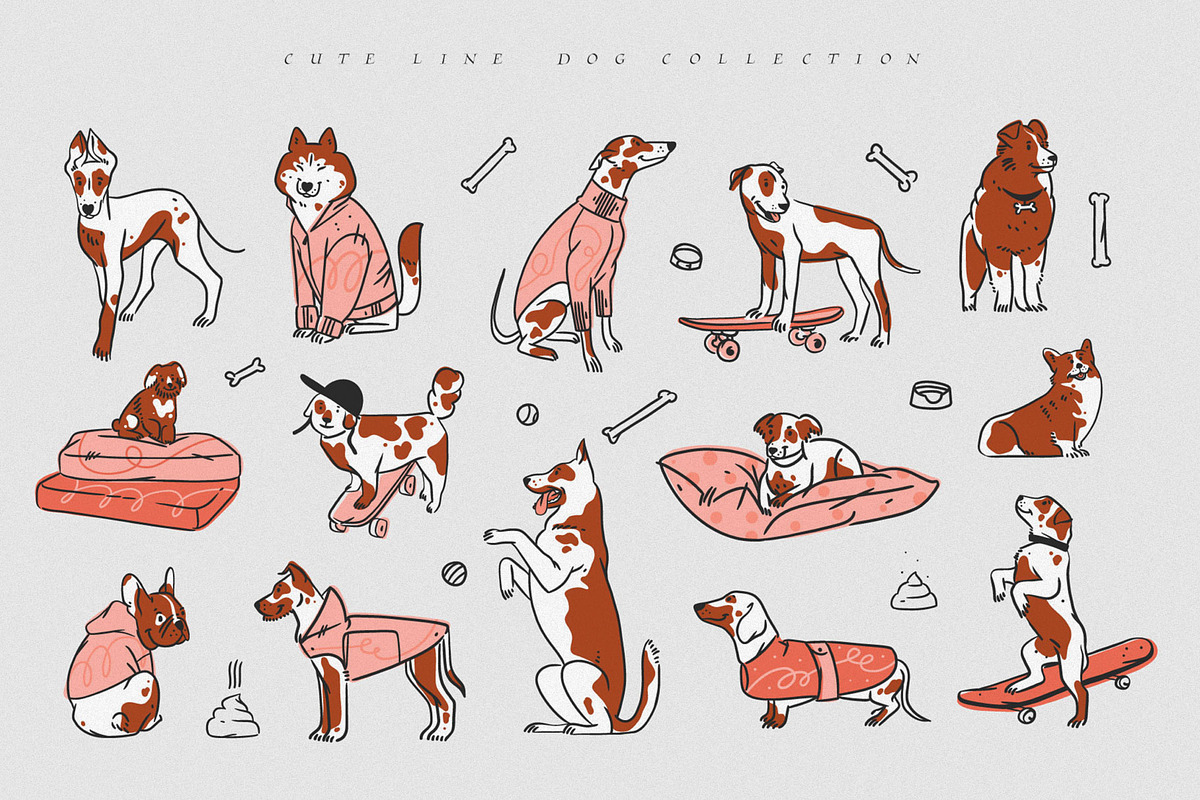Cute doggy collection, an Animal Illustration by Anastasy_helter (Photo 3 of 15)
