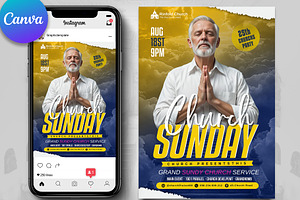 Divine Sunday Prayer Church Flyer, a Flyer Template by Psd Templates