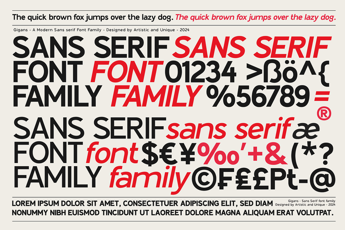 Gigans - Sans serif font family, a Sans Serif Font by Artistic & Unique (Photo 5 of 15)