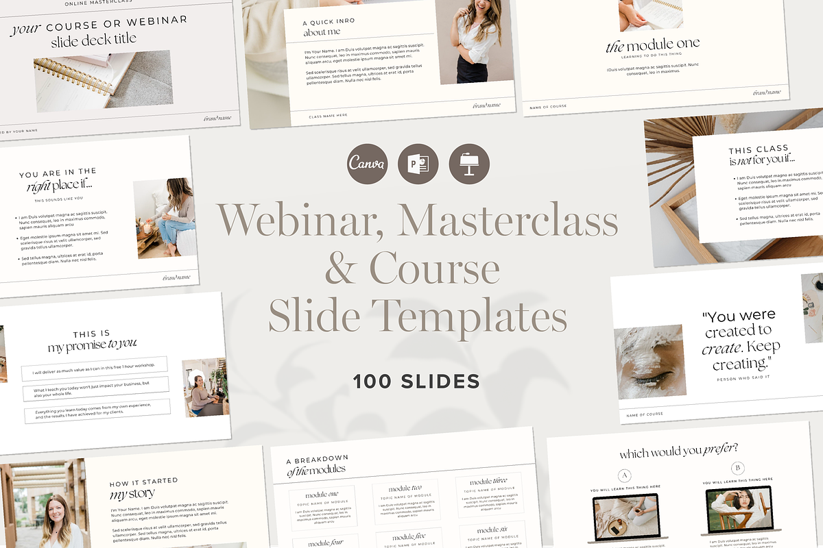 Webinar Masterclass Course Slideshow, a Presentation Template by Tabitha Emma (Photo 1 of 9)