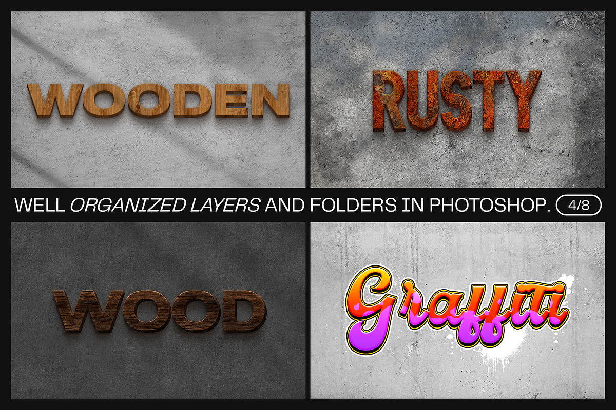 12 Text Effect Templates, a Layer Style Add-On by iDoodle Studio (Photo 4 of 6)