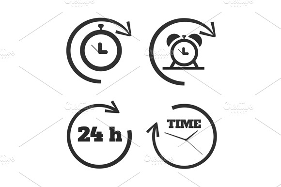 Clocks Time Icons Set
