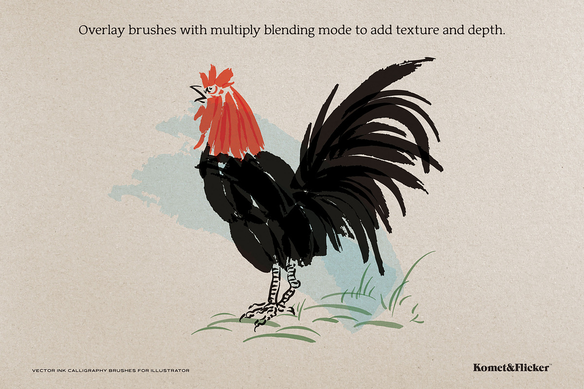 Vector Ink Calligraphy Brushes, a Brush Add-On by Komet & Flicker (Photo 7 of 12)