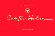 Comtic Hiden - Casual Handwritten Fo, a Handwritten Font by Basnistudio (Thumbnail 1 of 16)