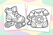 Cozy Flower Fun Coloring Pages, a Decorative Illustration by Inkivelle Studio (Thumbnail 2 of 3)