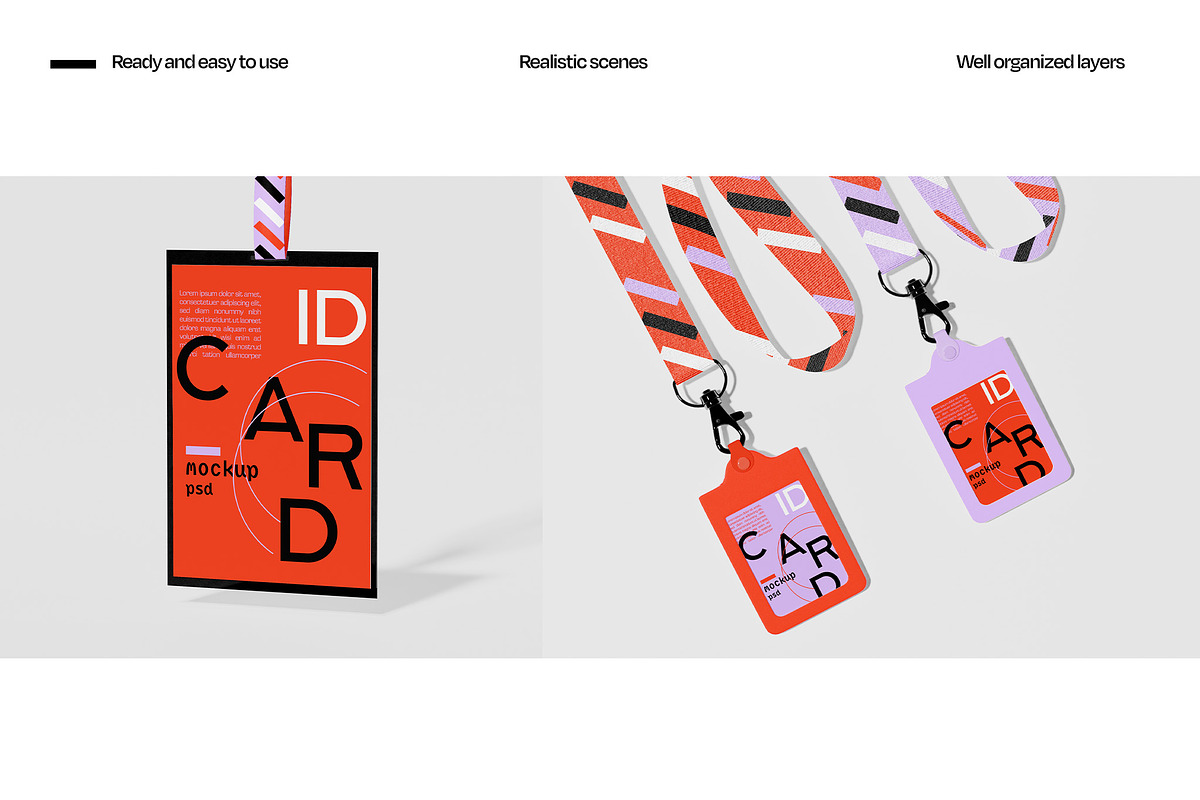 ID Card & Lanyard Mockup Set, a Merchandise Mockup by Mego-studio (Photo 6 of 8)