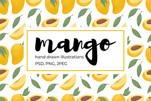 Mango hand drawn clip art