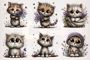 Whimsical Baby Kitten Clipart Bundle, a Transportation Illustration by Digital Artistic99 (Thumbnail 3 of 7)