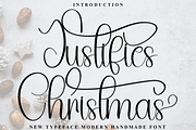 Justifies Christmas, a Handwritten Font by FreshTypeINK (Thumbnail 1 of 8)