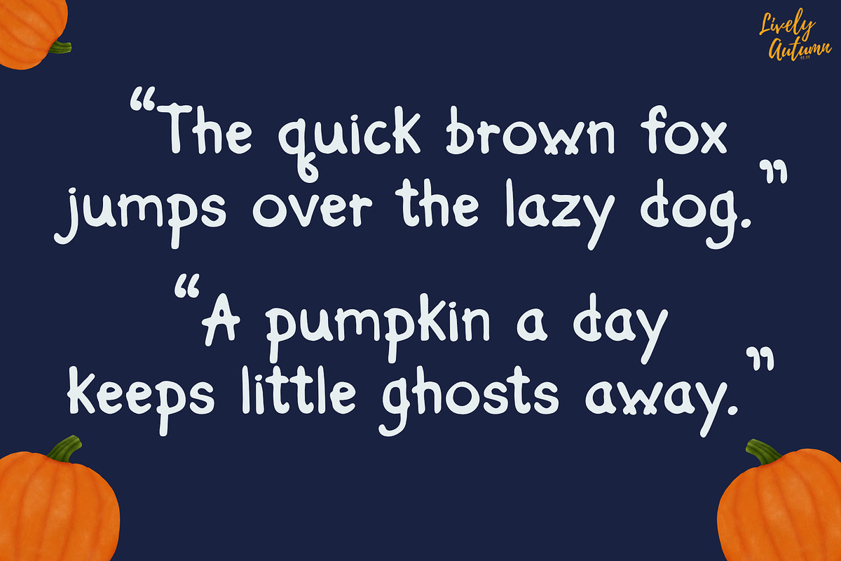 Pumpkin Night | Handwriting font, a Handwritten Font by LivelyAutumn11.11 (Photo 4 of 4)