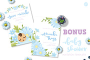 Blue Flower Baby Shower - Daisy, an Illustration by Euonia Meraki (Thumbnail 6 of 8)