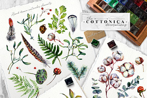 COTTONICA Winter Rustic Florals