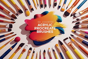 150 Acrylic Procreate Brushes