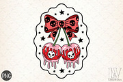 Halloween Skull Cherry Hand-Drawn Fr, an Illustration by Libby Wishes (Thumbnail 1 of 6)