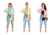 Lady boss clipart, Girl Clipart, an Illustration by Elenbushe (Thumbnail 5 of 6)